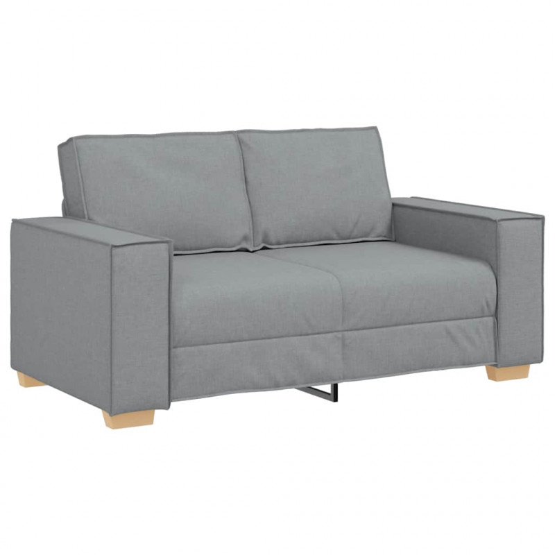 Sofa 2-osobowa Jasnoszara 160x78x84 cm Tkanina