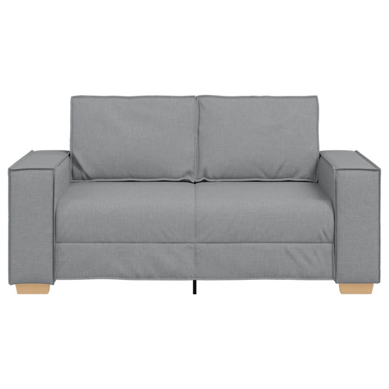 Sofa 2-osobowa Jasnoszara 160x78x84 cm Tkanina