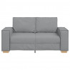 Sofa 2-osobowa Jasnoszara 160x78x84 cm Tkanina