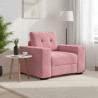 Sofa Fotel Różowy 100x78x80 cm Aksamit