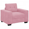 Sofa Fotel Różowy 100x78x80 cm Aksamit