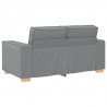 Sofa 2-osobowa Jasnoszara 160x78x84 cm Tkanina