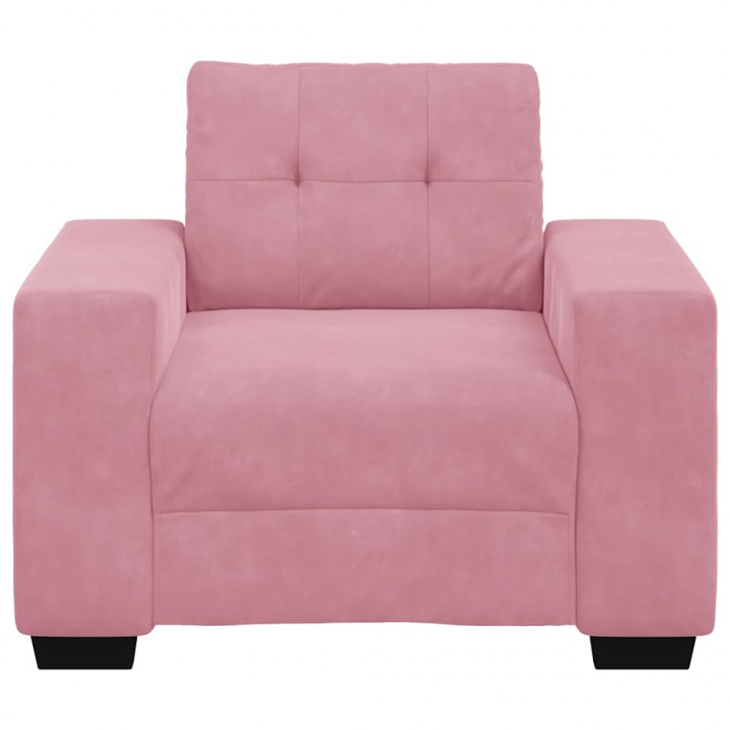 Sofa Fotel Różowy 100x78x80 cm Aksamit