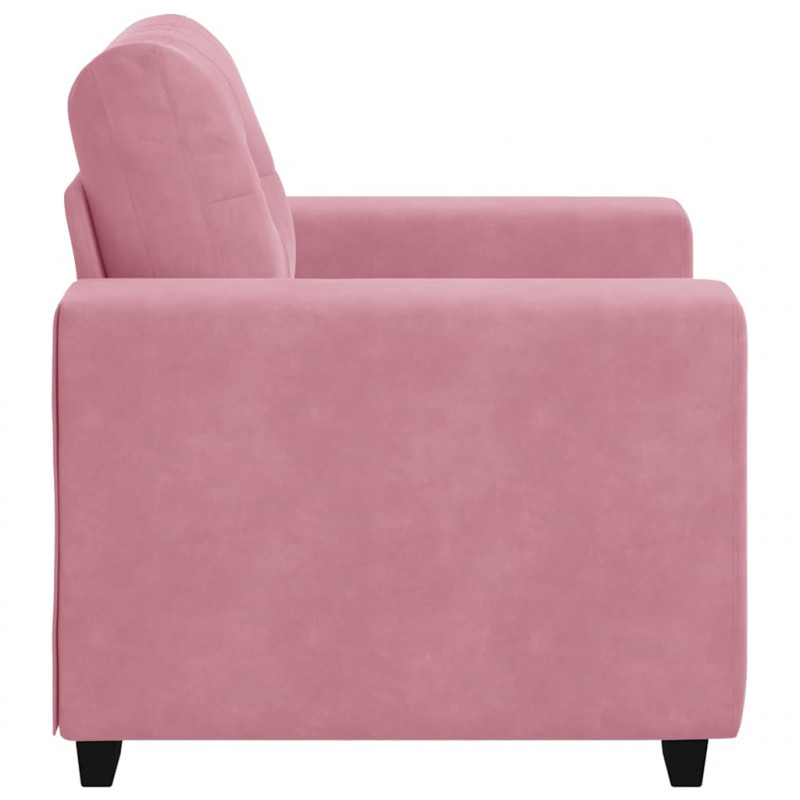 Sofa Fotel Różowy 100x78x80 cm Aksamit