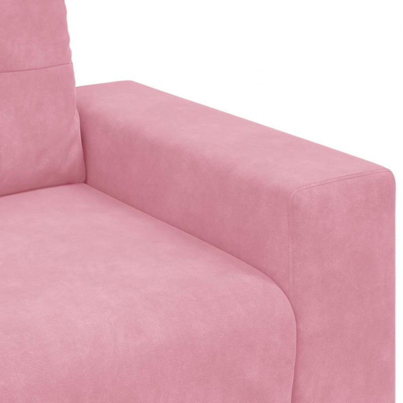 Sofa Fotel Różowy 100x78x80 cm Aksamit