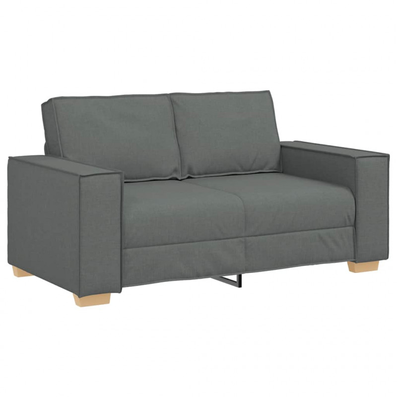 Sofa 2-osobowa Ciemnoszara 160x78x84 cm Tkanina