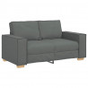 Sofa 2-osobowa Ciemnoszara 160x78x84 cm Tkanina