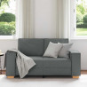 Sofa 2-osobowa Ciemnoszara 160x78x84 cm Tkanina