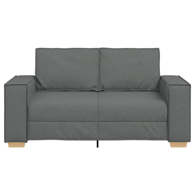 Sofa 2-osobowa Ciemnoszara 160x78x84 cm Tkanina