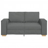 Sofa 2-osobowa Ciemnoszara 160x78x84 cm Tkanina