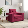 Sofa Fotel Wino Czerwone 100x78x80 cm Aksamit