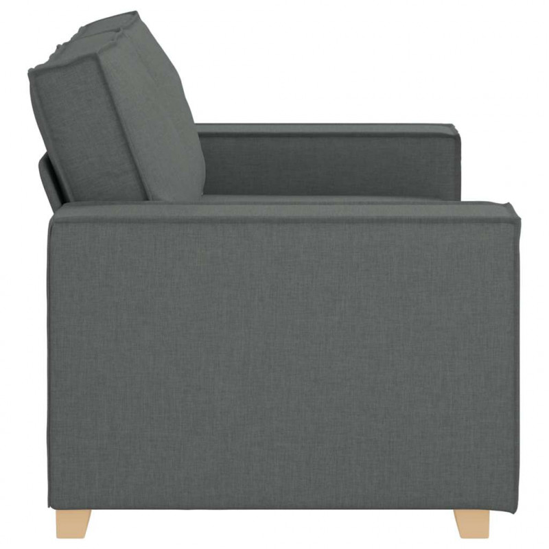 Sofa 2-osobowa Ciemnoszara 160x78x84 cm Tkanina