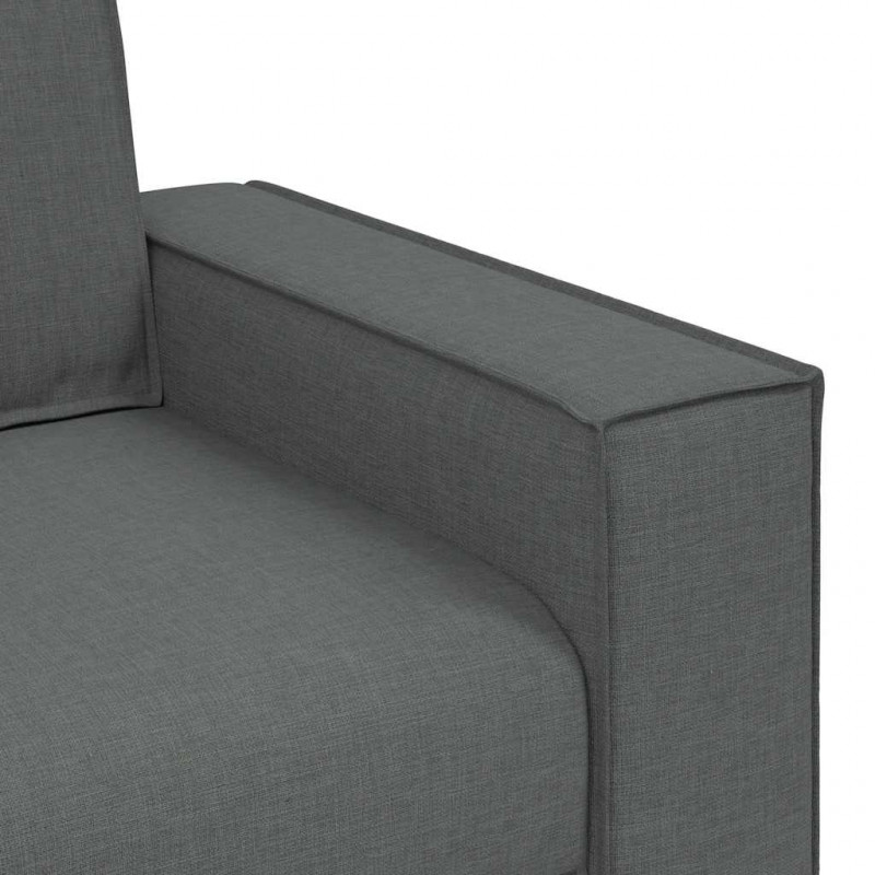 Sofa 2-osobowa Ciemnoszara 160x78x84 cm Tkanina