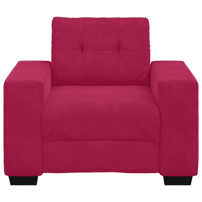 Sofa Fotel Wino Czerwone 100x78x80 cm Aksamit
