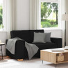 Sofa 2-osobowa Czarna 160x78x84 cm Tkanina