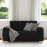 Sofa 2-osobowa Czarna 160x78x84 cm Tkanina
