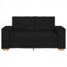Sofa 2-osobowa Czarna 160x78x84 cm Tkanina