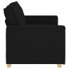 Sofa 2-osobowa Czarna 160x78x84 cm Tkanina