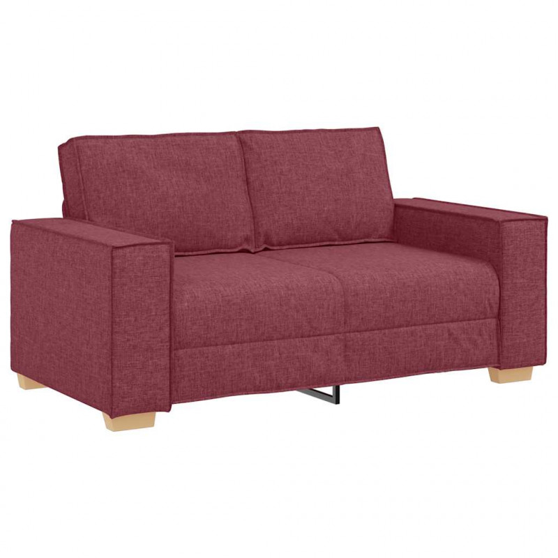 Sofa 2-osobowa w kolorze czerwonego wina 160x78x84 cm Tkanina
