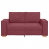 Sofa 2-osobowa w kolorze czerwonego wina 160x78x84 cm Tkanina