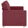 Sofa 2-osobowa w kolorze czerwonego wina 160x78x84 cm Tkanina