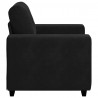 Sofa Fotel Czarny 100x78x80 cm Aksamit