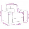Sofa Fotel Czarny 100x78x80 cm Aksamit