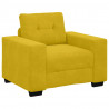 Sofa Fotel Żółty 100x78x80 cm Aksamit