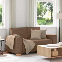 Sofa 2-osobowa brązowa 160x78x84 cm tkanina