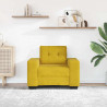 Sofa Fotel Żółty 100x78x80 cm Aksamit