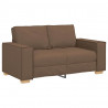 Sofa 2-osobowa brązowa 160x78x84 cm tkanina
