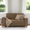 Sofa 2-osobowa brązowa 160x78x84 cm tkanina