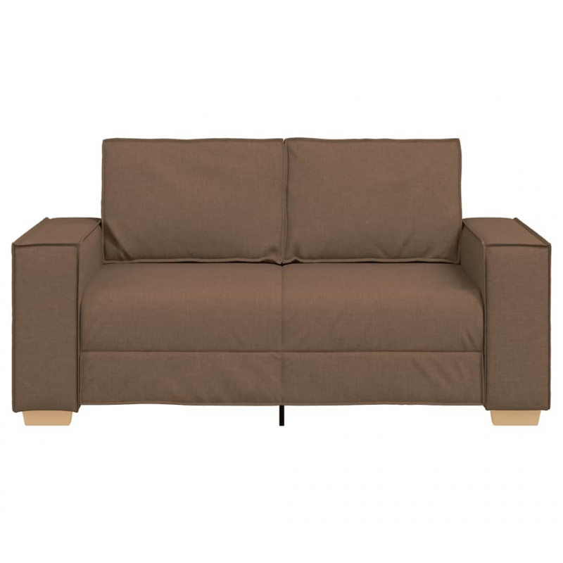Sofa 2-osobowa brązowa 160x78x84 cm tkanina