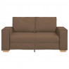 Sofa 2-osobowa brązowa 160x78x84 cm tkanina