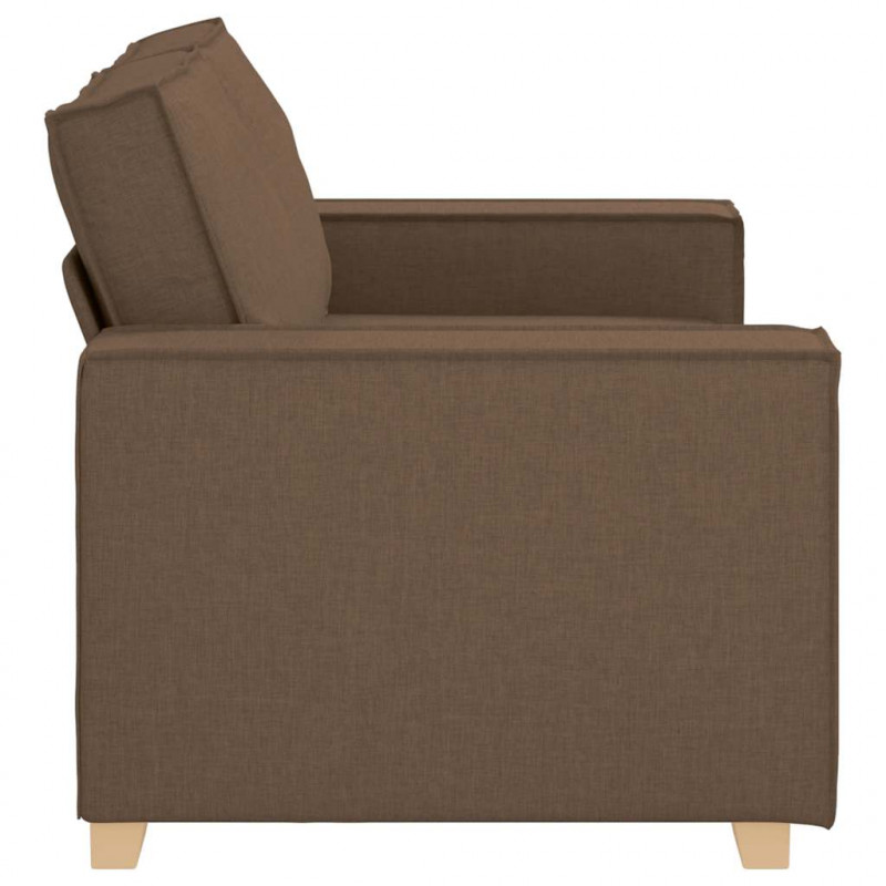 Sofa 2-osobowa brązowa 160x78x84 cm tkanina