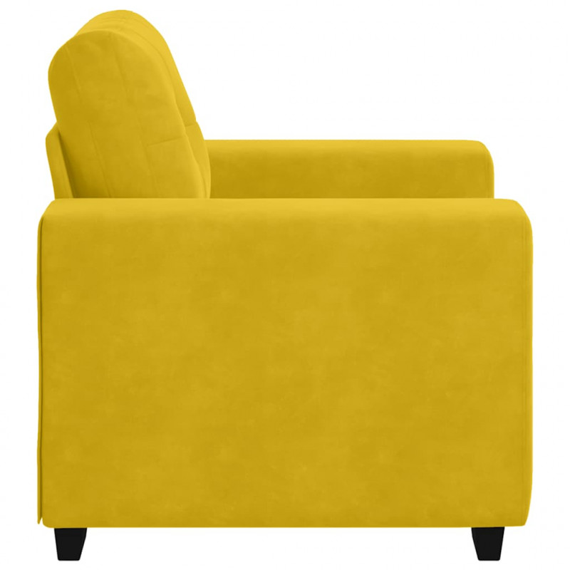 Sofa Fotel Żółty 100x78x80 cm Aksamit