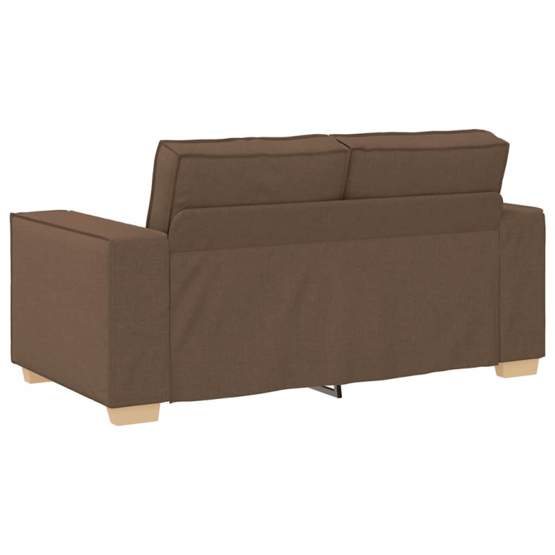 Sofa 2-osobowa brązowa 160x78x84 cm tkanina