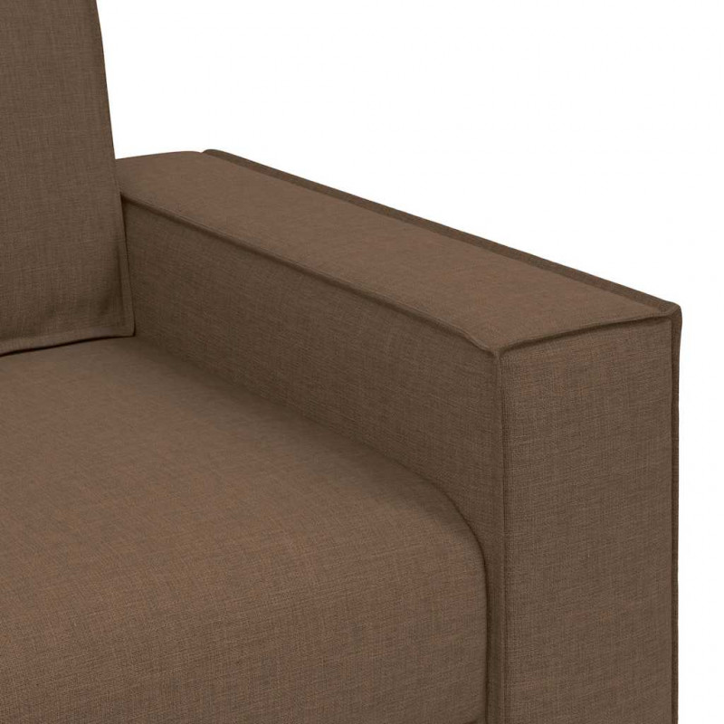 Sofa 2-osobowa brązowa 160x78x84 cm tkanina