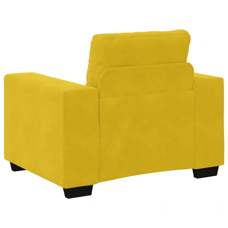 Sofa Fotel Żółty 100x78x80 cm Aksamit