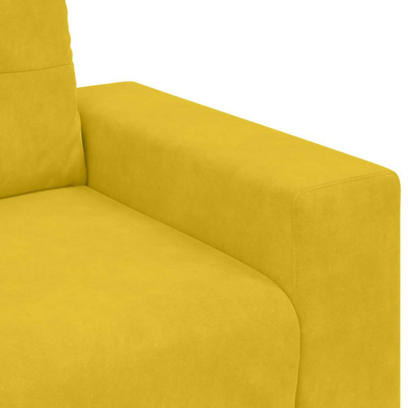 Sofa Fotel Żółty 100x78x80 cm Aksamit