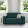 Sofa 2-osobowa Ciemnozielona 160x78x84 cm Tkanina