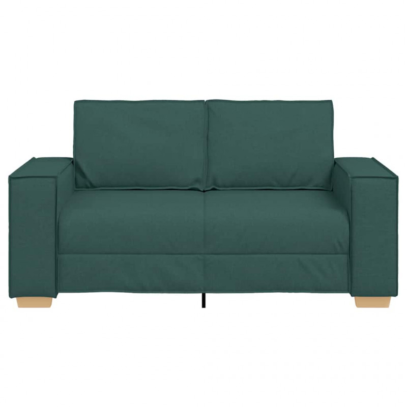 Sofa 2-osobowa Ciemnozielona 160x78x84 cm Tkanina