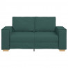 Sofa 2-osobowa Ciemnozielona 160x78x84 cm Tkanina