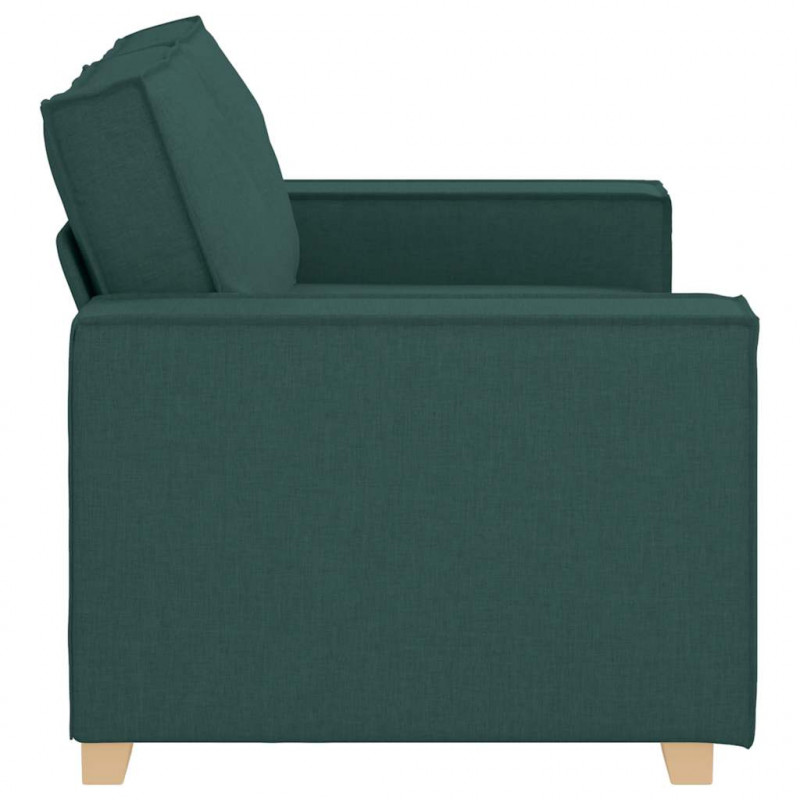 Sofa 2-osobowa Ciemnozielona 160x78x84 cm Tkanina