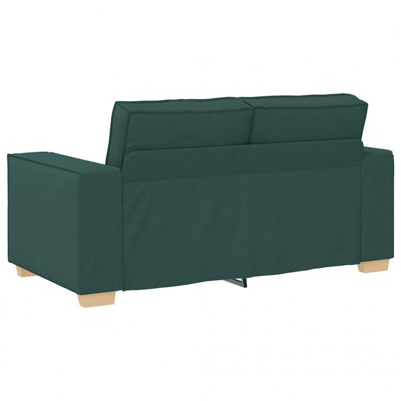 Sofa 2-osobowa Ciemnozielona 160x78x84 cm Tkanina