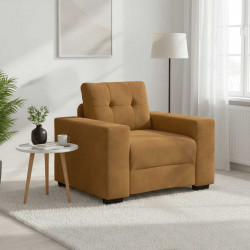 Sofa Fotel Brązowy 100x78x80 cm Aksamit