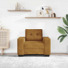 Sofa Fotel Brązowy 100x78x80 cm Aksamit