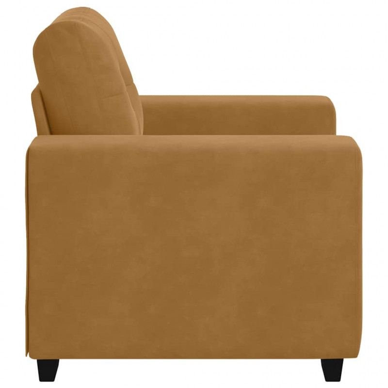Sofa Fotel Brązowy 100x78x80 cm Aksamit