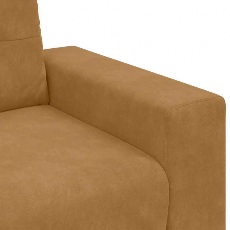 Sofa Fotel Brązowy 100x78x80 cm Aksamit