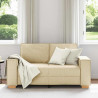 Sofa 2-osobowa kremowa 160x78x84 cm Tkanina